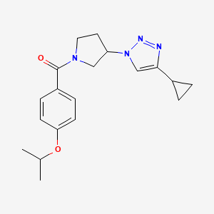 (3-(4-cyclopropyl-1H-1,2,3-triazol-1-yl)pyrrolidin-1-yl)(4-isopropoxyphenyl)methanone