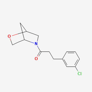 molecular formula C14H16ClNO2 B2728237 1-(2-Oxa-5-azabicyclo[2.2.1]heptan-5-yl)-3-(3-chlorophenyl)propan-1-one CAS No. 2034289-56-8