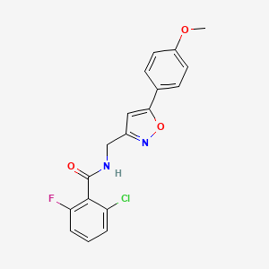 2-chloro-6-fluoro-N-((5-(4-methoxyphenyl)isoxazol-3-yl)methyl)benzamide