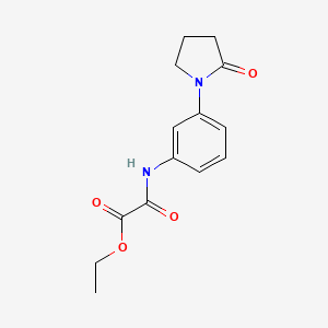 Ethyl 2-oxo-2-((3-(2-oxopyrrolidin-1-yl)phenyl)amino)acetate
