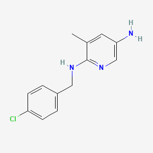 molecular formula C13H14ClN3 B2728251 N2-[(4-chlorophenyl)methyl]-3-methylpyridine-2,5-diamine CAS No. 1215921-20-2