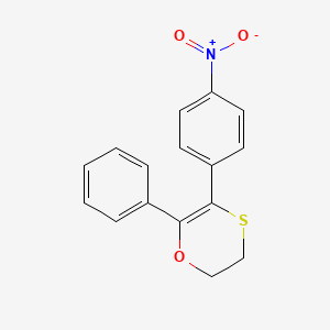 molecular formula C16H13NO3S B2728255 5-(4-Nitrophenyl)-6-phenyl-2,3-dihydro-1,4-oxathiine CAS No. 2177259-37-7