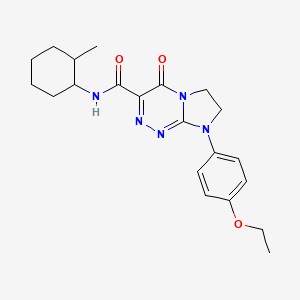 8-(4-ethoxyphenyl)-N-(2-methylcyclohexyl)-4-oxo-4,6,7,8-tetrahydroimidazo[2,1-c][1,2,4]triazine-3-carboxamide