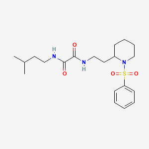 N1-isopentyl-N2-(2-(1-(phenylsulfonyl)piperidin-2-yl)ethyl)oxalamide