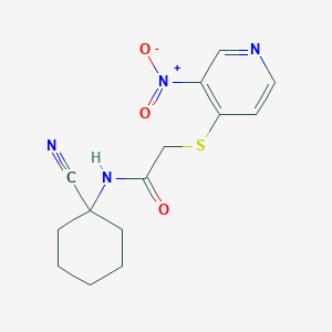 N-(1-cyanocyclohexyl)-2-(3-nitropyridin-4-yl)sulfanylacetamide