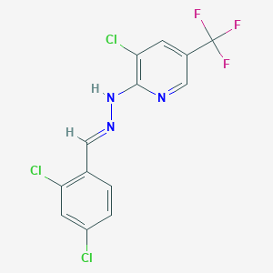 3-chloro-2-[(E)-2-[(2,4-dichlorophenyl)methylidene]hydrazin-1-yl]-5-(trifluoromethyl)pyridine