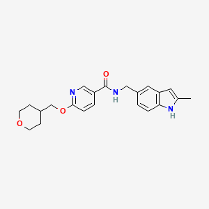 N-((2-methyl-1H-indol-5-yl)methyl)-6-((tetrahydro-2H-pyran-4-yl)methoxy)nicotinamide