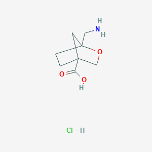 1-(Aminomethyl)-2-oxabicyclo[2.2.1]heptane-4-carboxylic acid;hydrochloride
