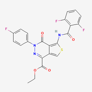 Ethyl 5-(2,6-difluorobenzamido)-3-(4-fluorophenyl)-4-oxo-3,4-dihydrothieno[3,4-d]pyridazine-1-carboxylate