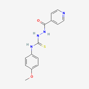 molecular formula C14H14N4O2S B2728289 N1-(4-methoxyphenyl)-2-(4-pyridylcarbonyl)hydrazine-1-carbothioamide CAS No. 97195-92-1