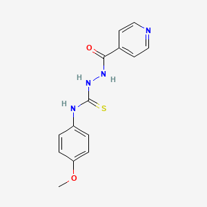 B2728289 1-(4-Methoxyphenyl)-3-(pyridine-4-carbonylamino)thiourea CAS No. 97195-92-1