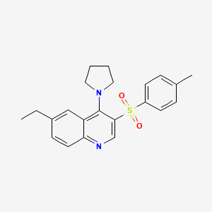 6-Ethyl-3-(4-methylbenzenesulfonyl)-4-(pyrrolidin-1-yl)quinoline