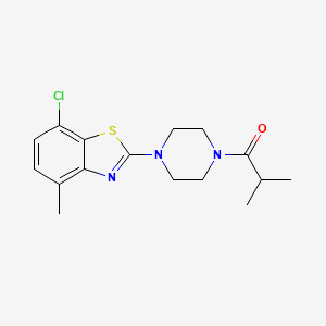 1-(4-(7-Chloro-4-methylbenzo[d]thiazol-2-yl)piperazin-1-yl)-2-methylpropan-1-one