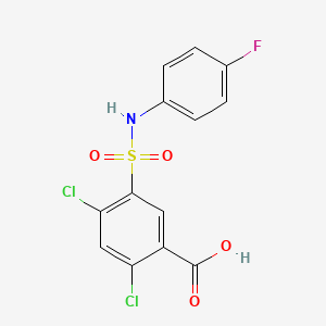 2,4-dichloro-5-[(4-fluorophenyl)sulfamoyl]benzoic Acid
