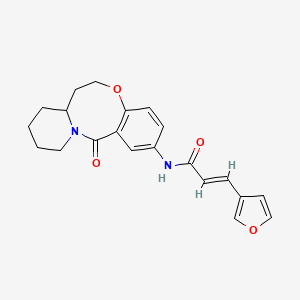 (E)-3-(Furan-3-yl)-N-(6-oxo-2,3,4,12,13,13a-hexahydro-1H-pyrido[2,1-d][1,5]benzoxazocin-8-yl)prop-2-enamide