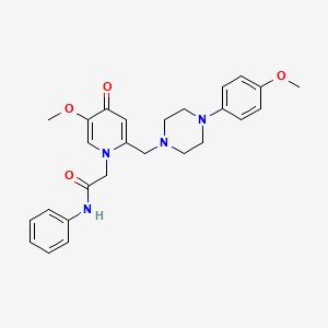 2-(5-methoxy-2-((4-(4-methoxyphenyl)piperazin-1-yl)methyl)-4-oxopyridin-1(4H)-yl)-N-phenylacetamide