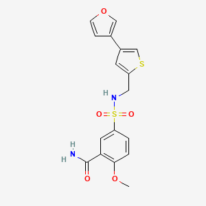 5-({[4-(Furan-3-yl)thiophen-2-yl]methyl}sulfamoyl)-2-methoxybenzamide