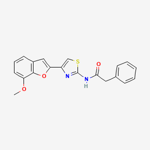 N-(4-(7-methoxybenzofuran-2-yl)thiazol-2-yl)-2-phenylacetamide