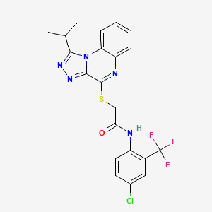 N-(4-chloro-2-(trifluoromethyl)phenyl)-2-((1-isopropyl-[1,2,4]triazolo[4,3-a]quinoxalin-4-yl)thio)acetamide
