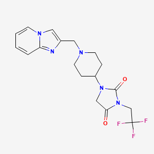 1-[1-({Imidazo[1,2-a]pyridin-2-yl}methyl)piperidin-4-yl]-3-(2,2,2-trifluoroethyl)imidazolidine-2,4-dione