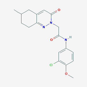 molecular formula C18H20ClN3O3 B2728310 N-(3-chloro-4-methoxyphenyl)-2-(6-methyl-3-oxo-2,3,5,6,7,8-hexahydrocinnolin-2-yl)acetamide CAS No. 933005-49-3