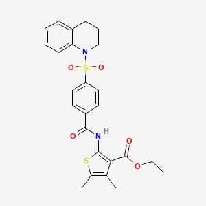 ethyl 2-(4-((3,4-dihydroquinolin-1(2H)-yl)sulfonyl)benzamido)-4,5-dimethylthiophene-3-carboxylate