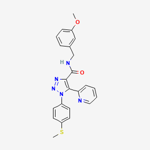 N-(3-methoxybenzyl)-1-(4-(methylthio)phenyl)-5-(pyridin-2-yl)-1H-1,2,3-triazole-4-carboxamide