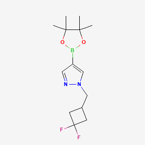 molecular formula C14H21BF2N2O2 B2728317 1-[(3,3-Difluorocyclobutyl)methyl]-4-(tetramethyl-1,3,2-dioxaborolan-2-yl)-1h-pyrazole CAS No. 2101934-11-4