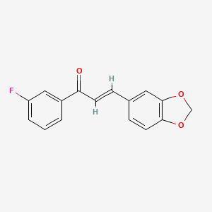 (E)-3-(benzo[d][1,3]dioxol-5-yl)-1-(3-fluorophenyl)prop-2-en-1-one