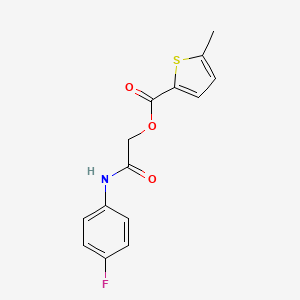 molecular formula C14H12FNO3S B2728326 [2-(4-Fluoroanilino)-2-oxoethyl] 5-methylthiophene-2-carboxylate CAS No. 387856-11-3