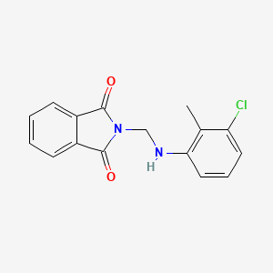 molecular formula C16H13ClN2O2 B2728329 2-(((3-Chloro-2-methylphenyl)amino)methyl)isoindoline-1,3-dione CAS No. 199803-02-6