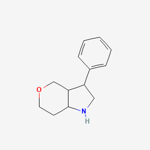 molecular formula C13H17NO B2728331 3-Phenyl-octahydropyrano[4,3-b]pyrrole CAS No. 1803561-53-6