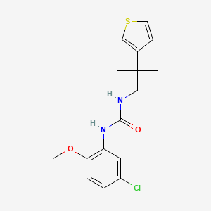 molecular formula C16H19ClN2O2S B2728335 1-(5-Chloro-2-methoxyphenyl)-3-(2-methyl-2-(thiophen-3-yl)propyl)urea CAS No. 2309604-28-0