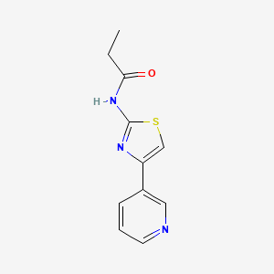 molecular formula C11H11N3OS B2728339 N-(4-(pyridin-3-yl)thiazol-2-yl)propionamide CAS No. 477544-79-9