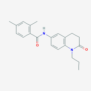 molecular formula C21H24N2O2 B2728340 2,4-dimethyl-N-(2-oxo-1-propyl-1,2,3,4-tetrahydroquinolin-6-yl)benzamide CAS No. 946269-42-7