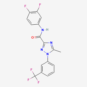 molecular formula C17H11F5N4O B2728342 N-(3,4-difluorophenyl)-5-methyl-1-[3-(trifluoromethyl)phenyl]-1H-1,2,4-triazole-3-carboxamide CAS No. 321431-50-9