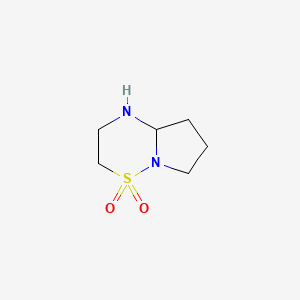 molecular formula C6H12N2O2S B2728348 Hexahydro-1H-pyrrolo[1,2-b][1,2,4]thiadiazine 4,4-dioxide CAS No. 2193058-67-0
