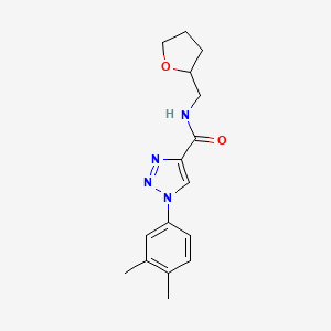 molecular formula C16H20N4O2 B2728351 1-(3,4-dimethylphenyl)-N-(tetrahydrofuran-2-ylmethyl)-1H-1,2,3-triazole-4-carboxamide CAS No. 1326855-84-8