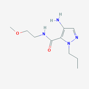 molecular formula C10H18N4O2 B2728357 4-Amino-N-(2-methoxyethyl)-1-propyl-1H-pyrazole-5-carboxamide CAS No. 2101196-07-8
