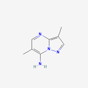 molecular formula C8H10N4 B2728363 3,6-二甲基吡唑并[1,5-a]嘧啶-7-胺 CAS No. 1431-00-1