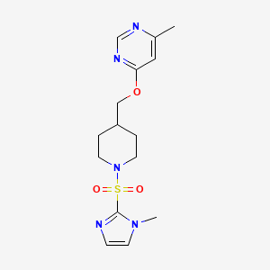 4-methyl-6-((1-((1-methyl-1H-imidazol-2-yl)sulfonyl)piperidin-4-yl)methoxy)pyrimidine
