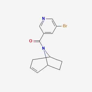 molecular formula C13H13BrN2O B2728403 (1R,5S)-8-氮杂双环[3.2.1]辛-2-烯-8-基(5-溴吡啶-3-基)甲酮 CAS No. 1797740-52-3