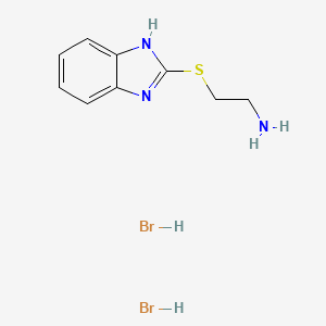 molecular formula C9H13Br2N3S B2728404 Benzimidazole, 2-((2-aminoethyl)thio)-, dihydrobromide CAS No. 7673-88-3