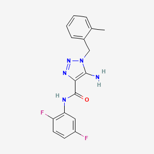 molecular formula C17H15F2N5O B2728408 5-amino-N-(2,5-difluorophenyl)-1-(2-methylbenzyl)-1H-1,2,3-triazole-4-carboxamide CAS No. 899738-13-7