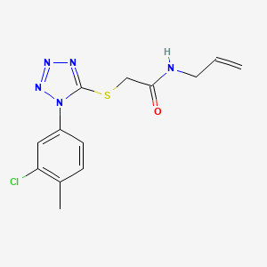 2-{[1-(3-chloro-4-methylphenyl)-1H-tetrazol-5-yl]sulfanyl}-N-(prop-2-en-1-yl)acetamide