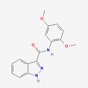 molecular formula C16H15N3O3 B2728418 N-(2,5-二甲氧基苯基)-1H-吲唑-3-甲酰胺 CAS No. 946261-91-2