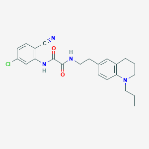 molecular formula C23H25ClN4O2 B2728423 N1-(5-chloro-2-cyanophenyl)-N2-(2-(1-propyl-1,2,3,4-tetrahydroquinolin-6-yl)ethyl)oxalamide CAS No. 955793-33-6