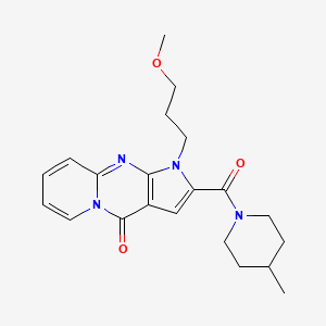 molecular formula C21H26N4O3 B2728427 1-(3-甲氧基丙基)-2-(4-甲基哌啶-1-甲酰)吡啶并[1,2-a]吡咯并[2,3-d]嘧啶-4(1H)-酮 CAS No. 902007-26-5