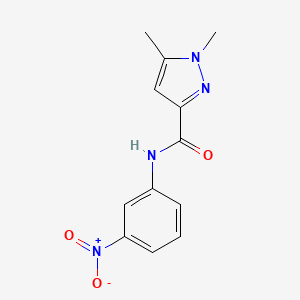molecular formula C12H12N4O3 B2728431 1,5-dimethyl-N-(3-nitrophenyl)-1H-pyrazole-3-carboxamide CAS No. 1013798-00-9