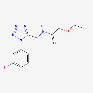 molecular formula C12H14FN5O2 B2728434 2-乙氧基-N-((1-(3-氟苯基)-1H-四唑-5-基)甲基)乙酰胺 CAS No. 921075-54-9